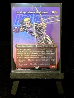 Hawkeye, Master Marksman Borderless Foil Marvel Super Heroes Mtg Nm 0367 - Image 1