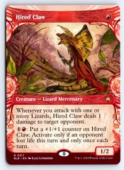 Hired Claw (Showcase) 317 Rare Bloomburrow Magic: The Gathering NM - Image 1