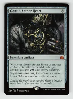 Gonti's Aether Heart 152 Mythic Aether Revolt Magic: The Gathering Near Mint - Image 1