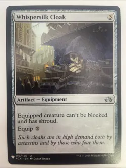 Whispersilk Cloak, Mystery Booster, NM Near Mint, Magic the Gathering MTG - Image 1
