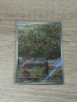Pokemon TCG Applin Twilight Masquerade Holo Illustration Card #185/167 - Image 2