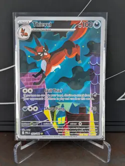 Pokemon TCG Thievul 092/084 Pitch Black Illustration Rare NM - Image 1