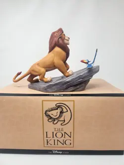 Rare HTF Disney Store Park Exclusive Porcelain Figure Mufasa Zazu Morning Report - Image 1