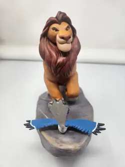 Rare HTF Disney Store Park Exclusive Porcelain Figure Mufasa Zazu Morning Report - Image 3