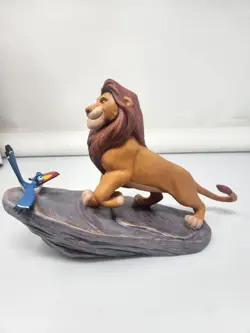Rare HTF Disney Store Park Exclusive Porcelain Figure Mufasa Zazu Morning Report - Image 4
