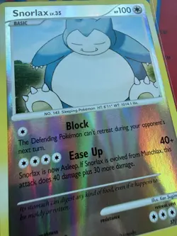 Snorlax 37/130 Pokemon Diamond and Pearl Reverse Holo Nintendo DPBP LV.35 TCG - Image 1