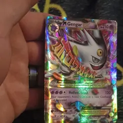 Pokemon TCG M Gengar EX XY166 Promo Full Art Holo Psychic Mega 210 HP - Image 3