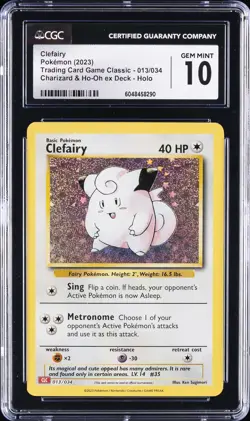 2023 POKEMON #013/034 CLEFAIRY CGC 10 GEM MINT - Image 1