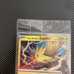 Team Rockets Zapdos GameStop Black Star Promo Edition Stamped Pokemon Not Sealed - Image 2