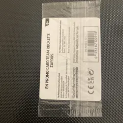 Team Rockets Zapdos GameStop Black Star Promo Edition Stamped Pokemon Not Sealed - Image 4