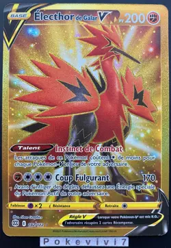 Carte Pokemon ELECTHOR 182/172 GOLD Secrete Epee et Bouclier 9 EB09 FR NEUF - Image 1