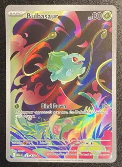 Bulbasaur Full Art IR 133/132 Pokemon TCG Mega Evolution Illustration Rare NM* - Image 1