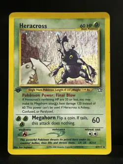 Heracross 6/111 Neo Genesis First Edition Rare Holo Pokemon Card 2000 LP - Image 1
