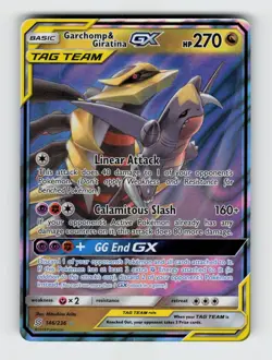 Garchomp & Giratina GX 146/236 Holo GX Rare Unified Minds Pokemon 2019 MP - Image 1