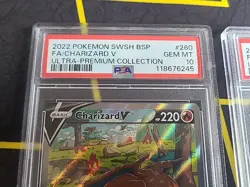 Pokemon Promos Charizard V #260 & Charizard VMAX #261 PSA 10 GEM MINT SEQUENTIAL - Image 3