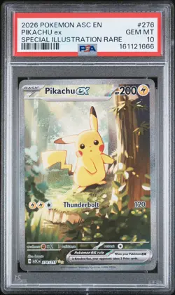 Pokemon Pikachu ex Ascended Heroes 276 Special Illustration Rare PSA 10 Gem Mint - Image 1