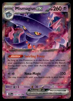 Mismagius ex 036/094 Double Rare Phantasmal Flames Pokemon Holo Near Mint - Image 1