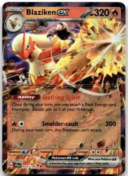 Blaziken ex 024/159 Holo Double Rare Journey Together Near Mint - Image 1