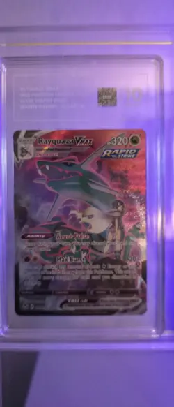 TAG 10 GEM MINT Pokemon 2021 Rayquaza VMAX 252/184 S8b Character Super - Image 1