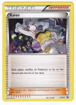 Pokemon TCG Karen XY177 Promo XY Promo NM - Image 1