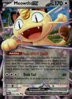 Meowth ex 062/088 Double Rare Perfect Order Pokemon Holo Near Mint - Image 1