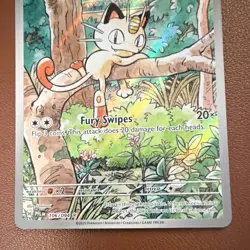 Pokemon Meowth 106/094 Me02 Phantasmal Flames Illus Rare Holo Basic 70 HP Eng - Image 2