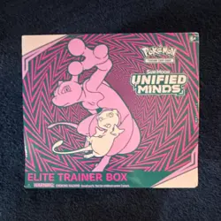 Pokemon TCG Sun & Moon Unified Minds Elite Trainer Box, English, Mewtwo & Mew - Image 1