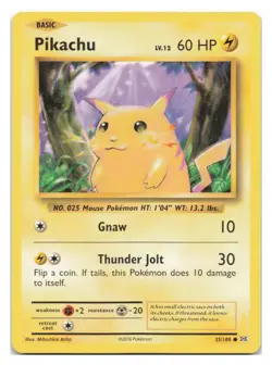 Pikachu 35/108 Common Evolutions Pokemon 2016 - Image 1