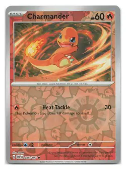 Charmander 026/197 Common Obsidian Flames Pokemon Reverse Holo 2023 - Image 1