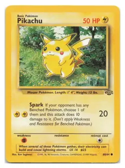 Pikachu 60/64 Common Jungle Pokemon Unlimited 1999 - Image 1