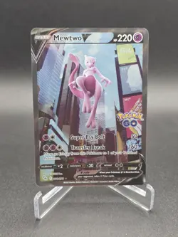 Mewtwo V (Alternate Full Art) Ultra Rare Holo Pokemon GO 072/078 NM - Image 1