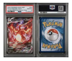 2022 POKEMON SWSH BLACK STAR PROMO #261 FULL ART/CHARIZARD VMAX PSA 10 - Image 2