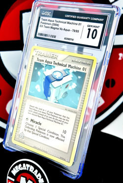 ‼TOP POP 4 VINTAGE‼Pokemon EX Magma V Aqua TEAM AQUA TECH MACHINE #79 CGC 10 - Image 4