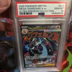 Pokemon TCG Mega Charizard X EX UPC Black Star Promo #023 PSA 10 - Image 1