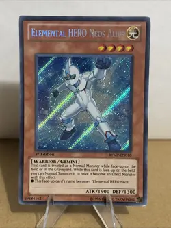 Yugioh Elemental Hero Neos Alius 1st Edition Secret Rare RYMP-EN010 VLP - Image 1