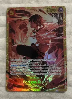One Piece Portgas D. Ace OP16-118 SEC Secret Rare English - Image 2
