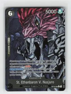 St. Ethanbaron V. Nusjuro (Alternate Art) OP13-080 His Will One Piece Foil NM - Image 1