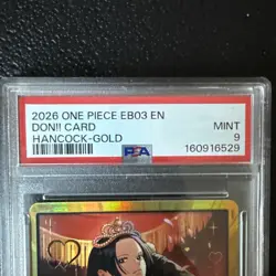 Bandai One Piece CCG 2026 EB03 Don!! Hancock Gold Holo PSA 9 English - Image 2