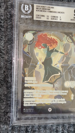 Disney Lorcana Merida Iconic BGS 9 Formidable Archer 242/204 Wilds Unknown - Image 2