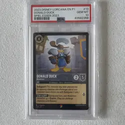 2023 DISNEY LORCANA EN P1-PROMO SPIEL ESSEN 2023 DONALD DUCK - MUSKETEER PSA 10 - Image 1