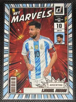 2025 Panini Donruss Road to FIFA World Cup 26' Lionel Messi #21 Net Marvels - Image 1