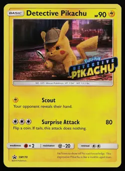 Pokemon Card - Detective Pikachu - (Stamped) Sun & Moon Promo SM170 Holo Promo - Image 1