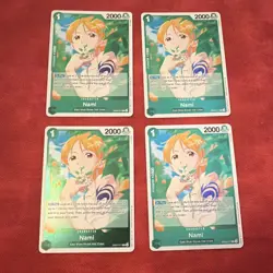 Bandai One Piece Card Game EB02-017 Nami Green Character Eng x4 Playset - Image 1