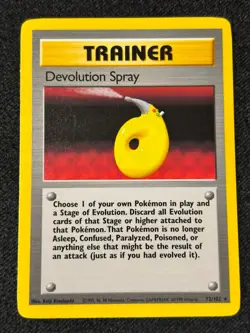 Pokemon Cards: Devolution Spray 72/102: 1999 Base Set Non Holo Rare: LP - Image 1