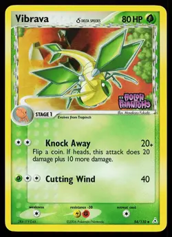 Vibrava 54/110 Reverse Holo Stamped Holon Phantoms Pokemon Card - Image 1
