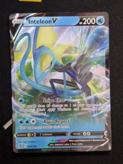 Inteleon V - 049/192 - Pokemon Rebel Clash Sword & Shield Ultra Rare Card NM - Image 1