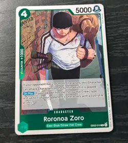 One Piece CCG Roronoa Zoro Anime 25th Collection R Foil Card EB02-019 NM - Image 1