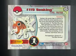 Topps TV Animation Edition Seaking #119 English Pokemon Card 1999 - Image 2