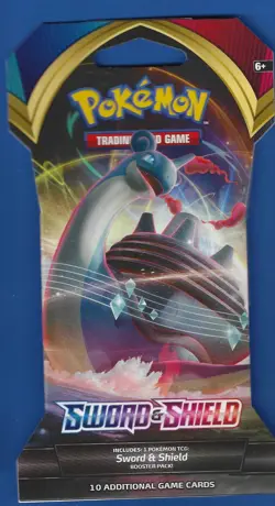 Pokemon "Sword & Shield - Base" 10-Card Sleeved Booster (Gigantamax Lapras) X1 - Image 1