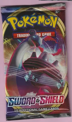Pokemon "Sword & Shield - Base" 10-Card Sealed Booster (Gigantamax Lapras) X1 - Image 1